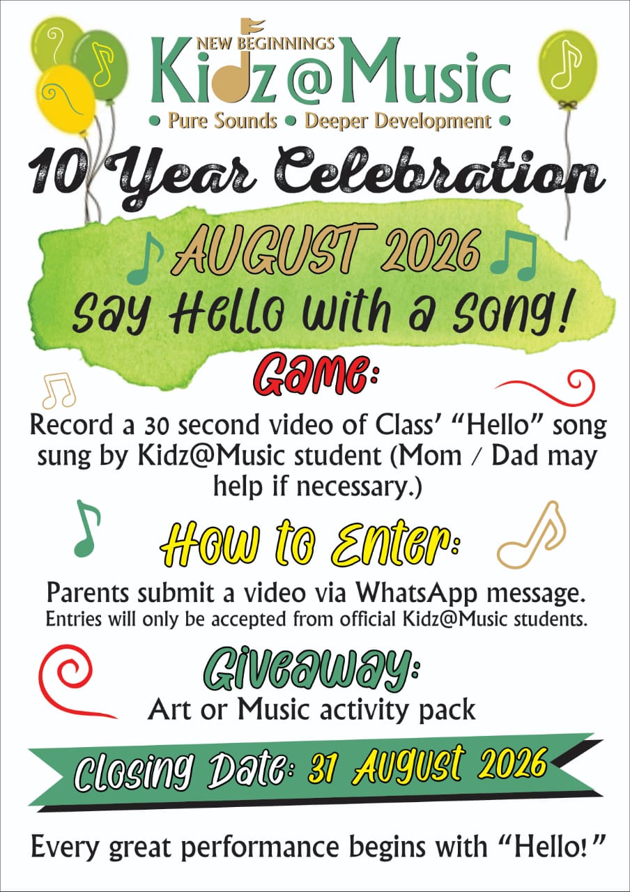 Celebrate 10 Years with Kidz@Music: Enter the "Say Hello with a Song!" Contest